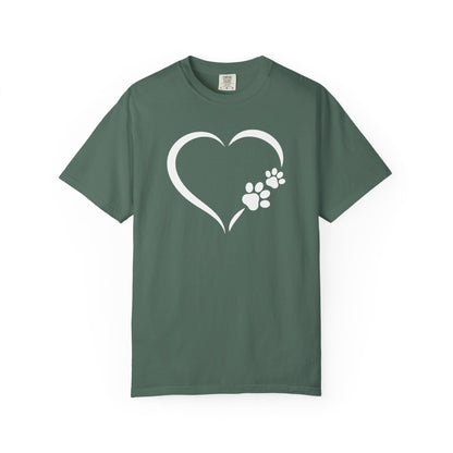 Dog Paw Print Heart T-Shirt
