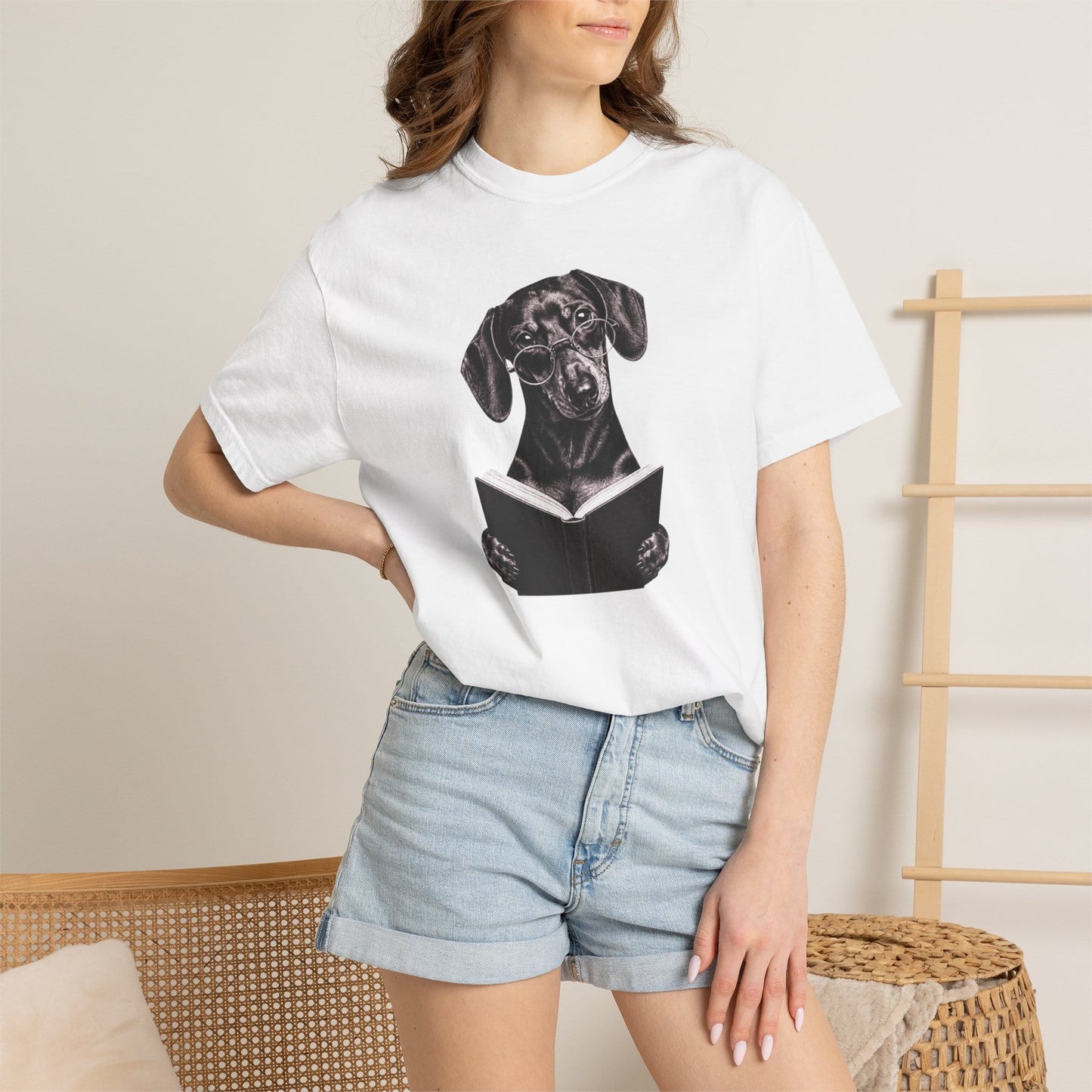 Doxie Reading T-Shirt