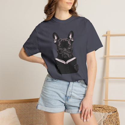 Frenchie Reading T-Shirt