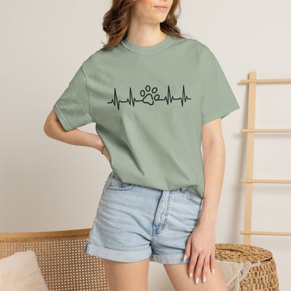 Dog Paw Heartbeat T-Shirt