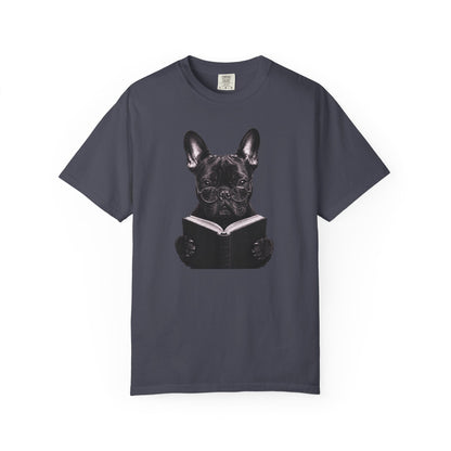 Frenchie Reading T-Shirt