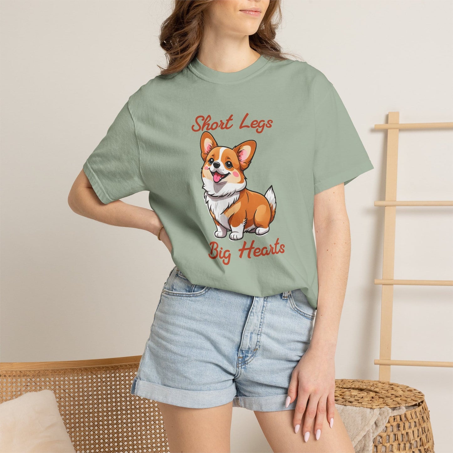 Corgi Short Legs, Big Hearts T-Shirt