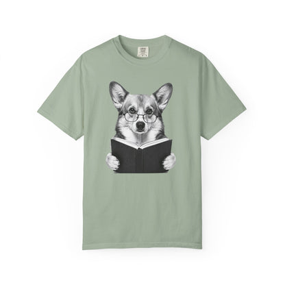 Corgi Reading T-Shirt