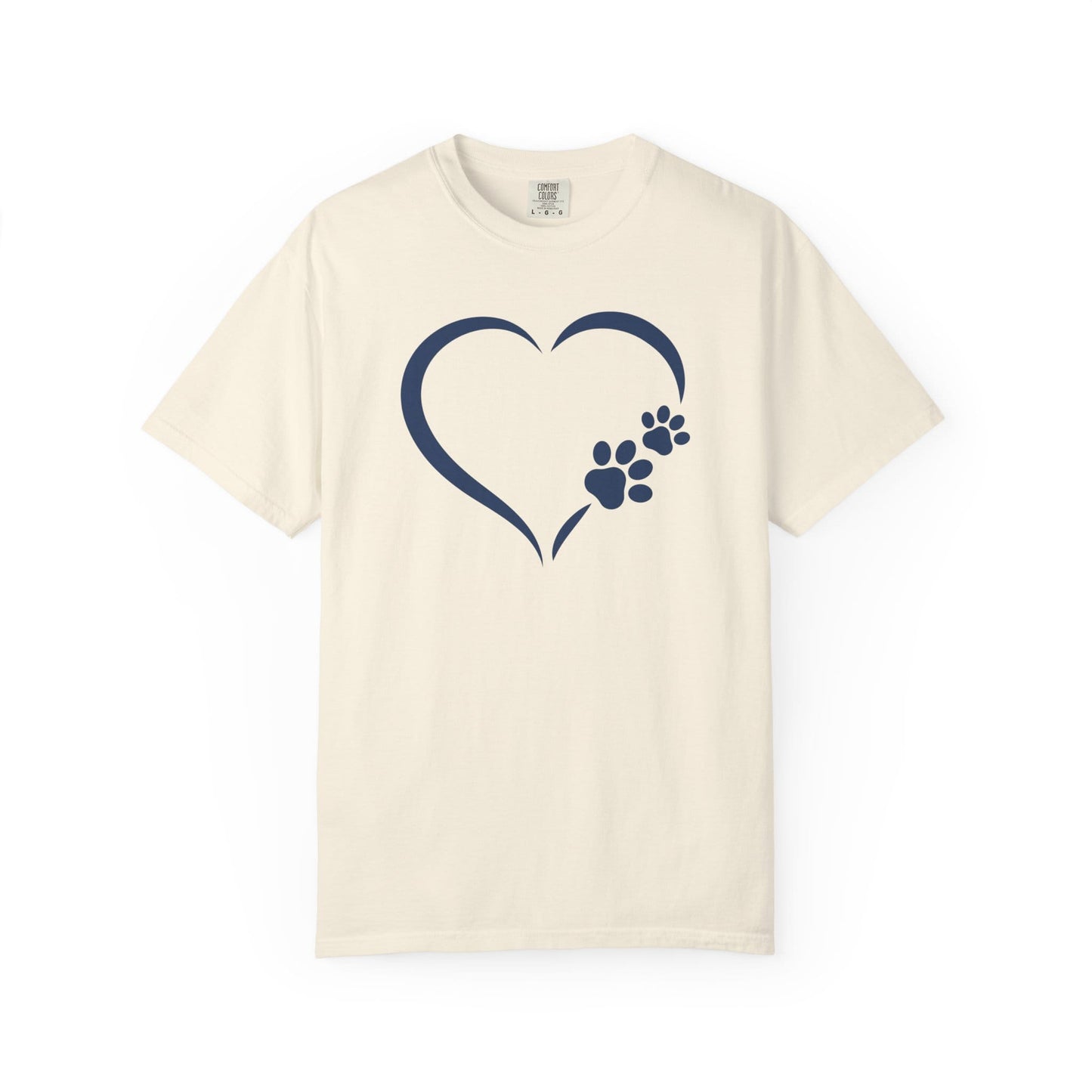 Dog Paw Print Heart T-Shirt