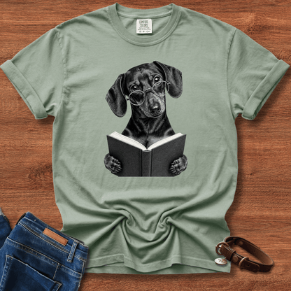 Doxie Reading T-Shirt