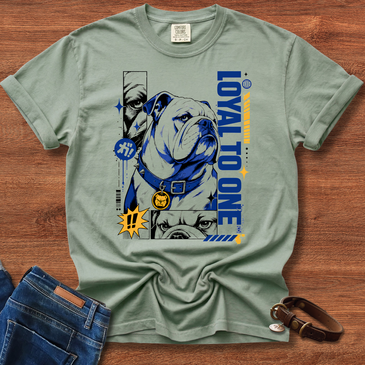 Bulldog Loyal To One Manga T-Shirt
