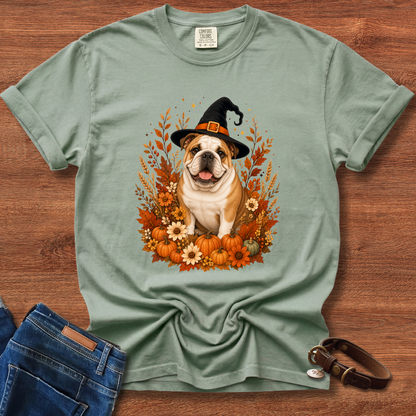 Bulldog Halloween Witch T-Shirt