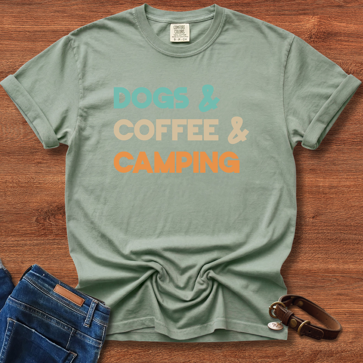 Dogs and Coffee and Camping T-Shirt