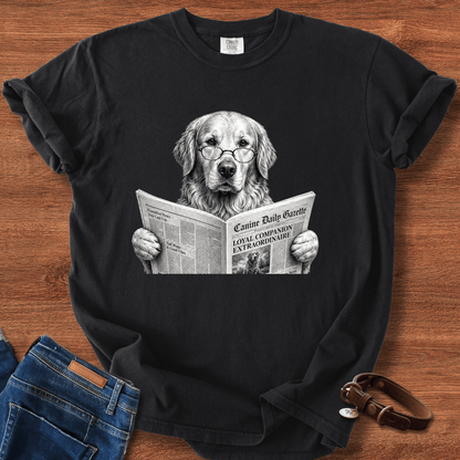 Golden Retriever Reading T-Shirt