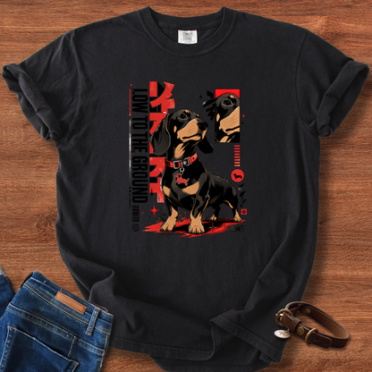 Dachshund Low To The Ground Manga T-Shirt