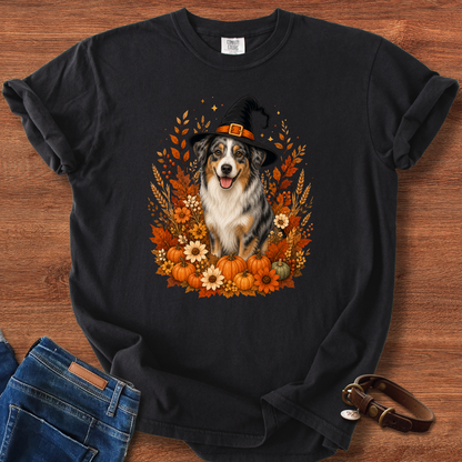 Australian Shepherd Halloween Witch T-Shirt