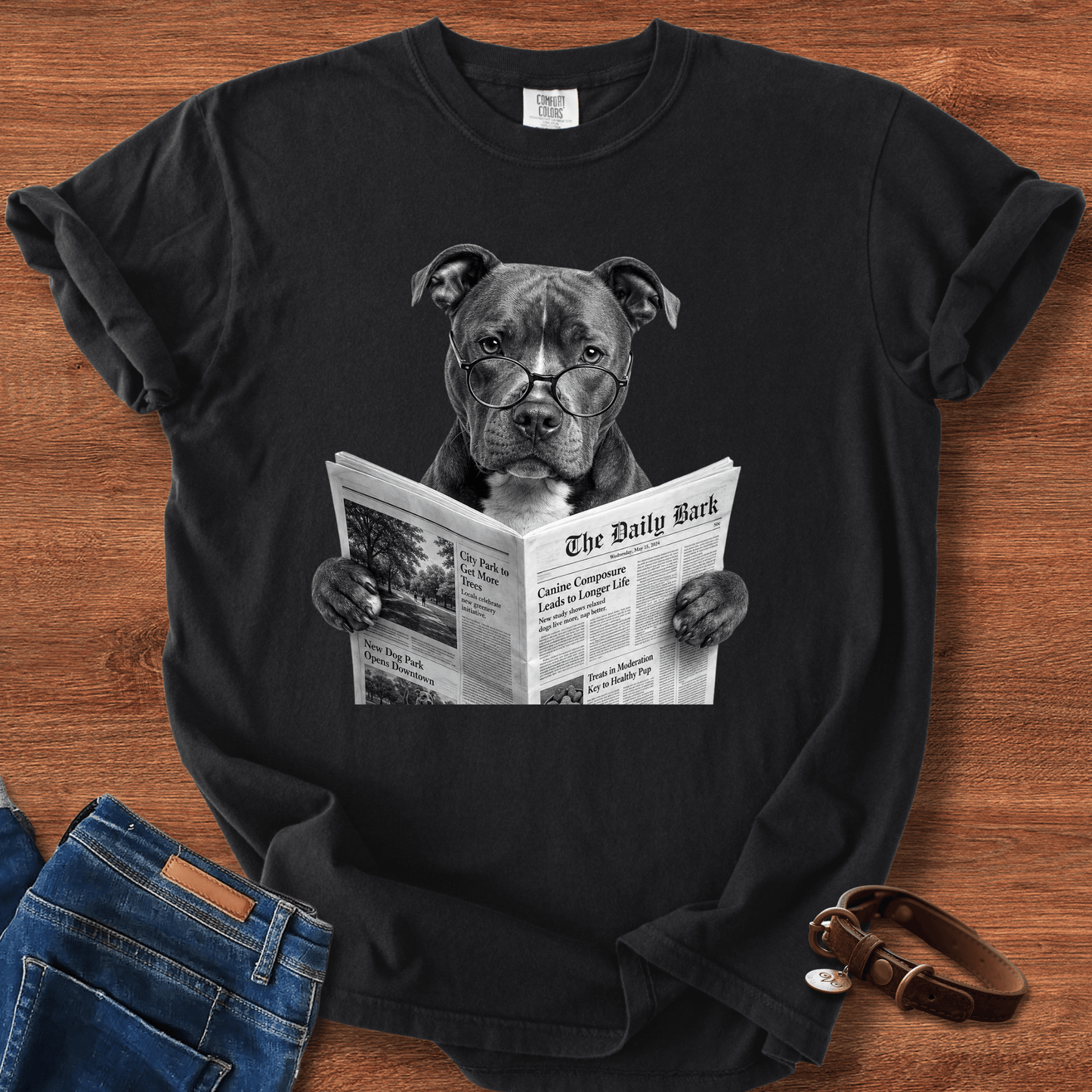 Pitty Reading - Pitbull Humor T-Shirt