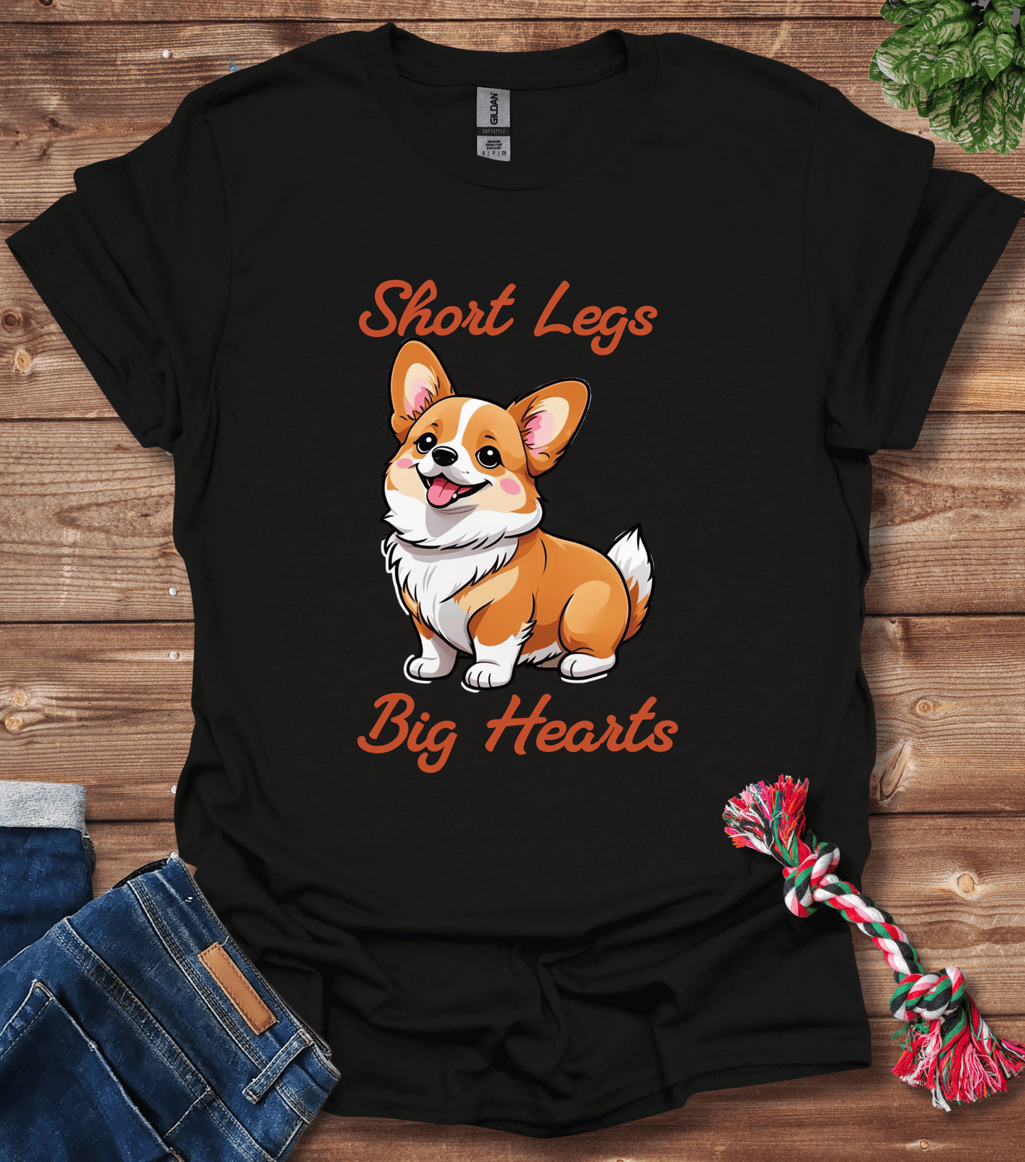 Corgi - Short Legs, Big Heart T-Shirt