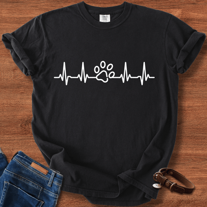 Dog Paw Heartbeat T-Shirt
