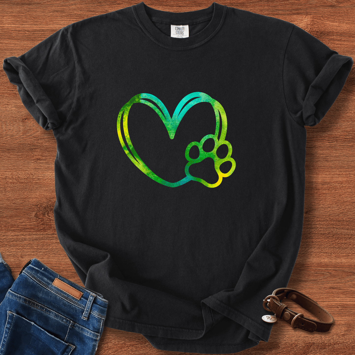 Dog Paw Heart T-Shirt