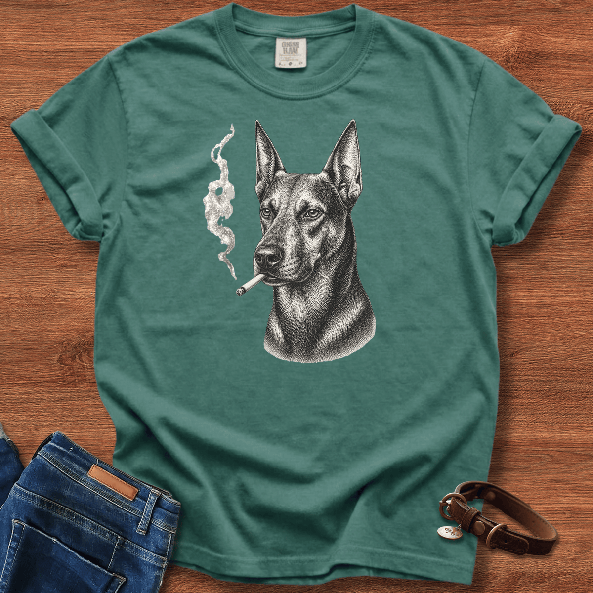 Doberman Shepherd Smoke T-Shirt