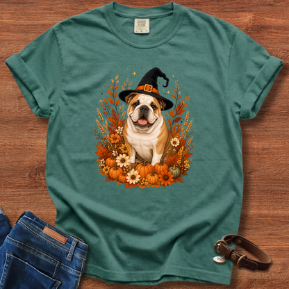 Bulldog Halloween Witch T-Shirt