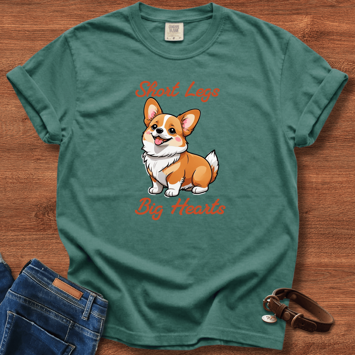 Corgi Short Legs, Big Hearts T-Shirt