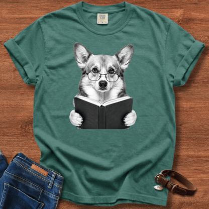 Corgi Reading T-Shirt