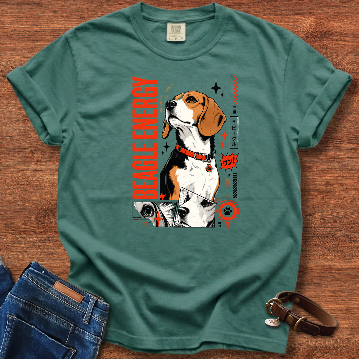 Beagle Energy Manga T-Shirt