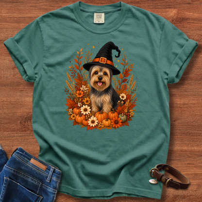 Yorkie Halloween Witch T-Shirt