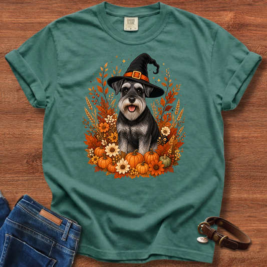 Miniature Schnauzer Halloween Witch T-Shirt