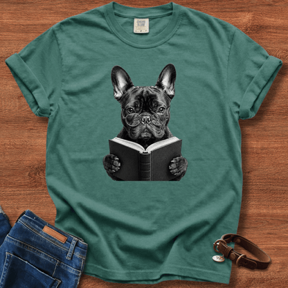 Frenchie Reading T-Shirt