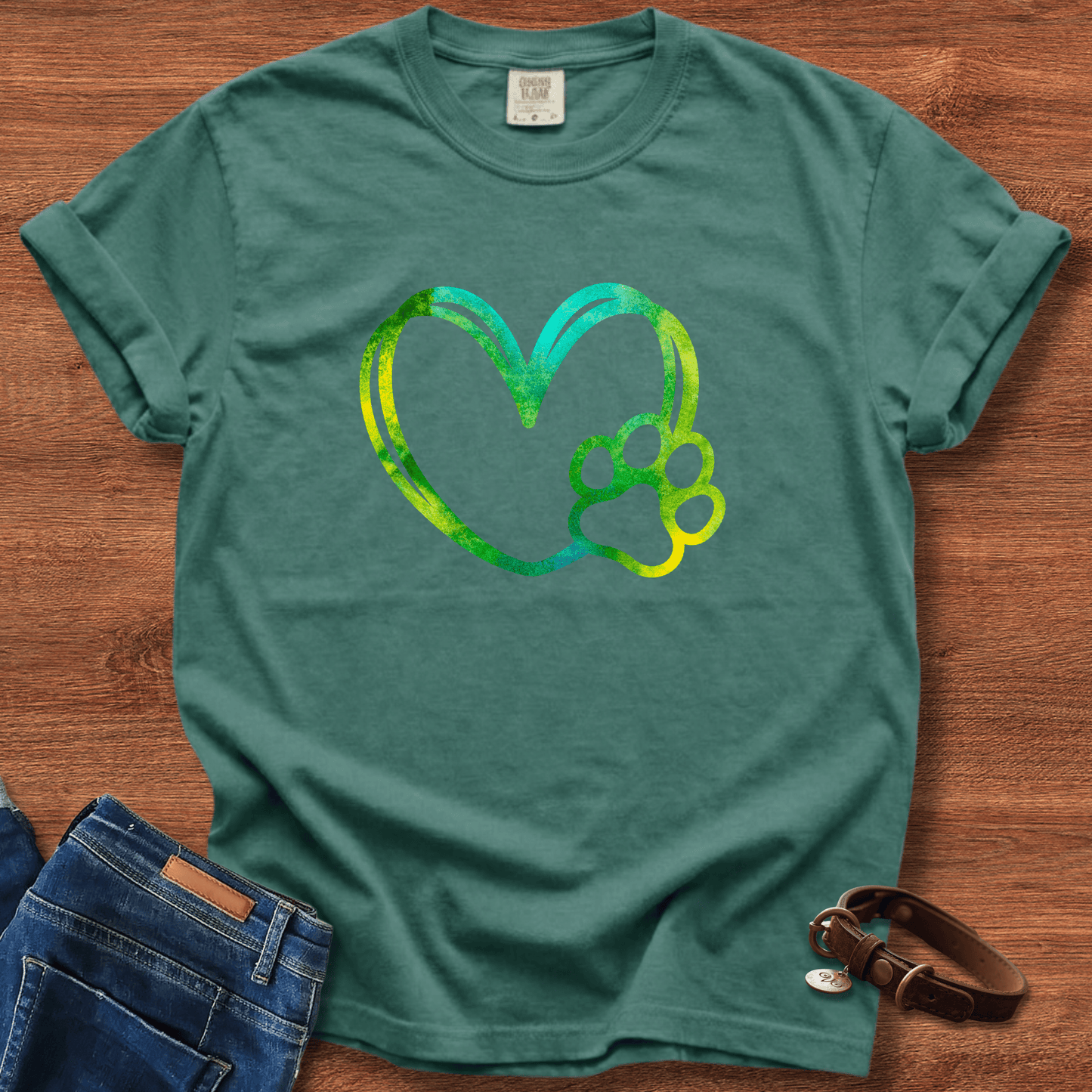 Dog Paw Heart T-Shirt