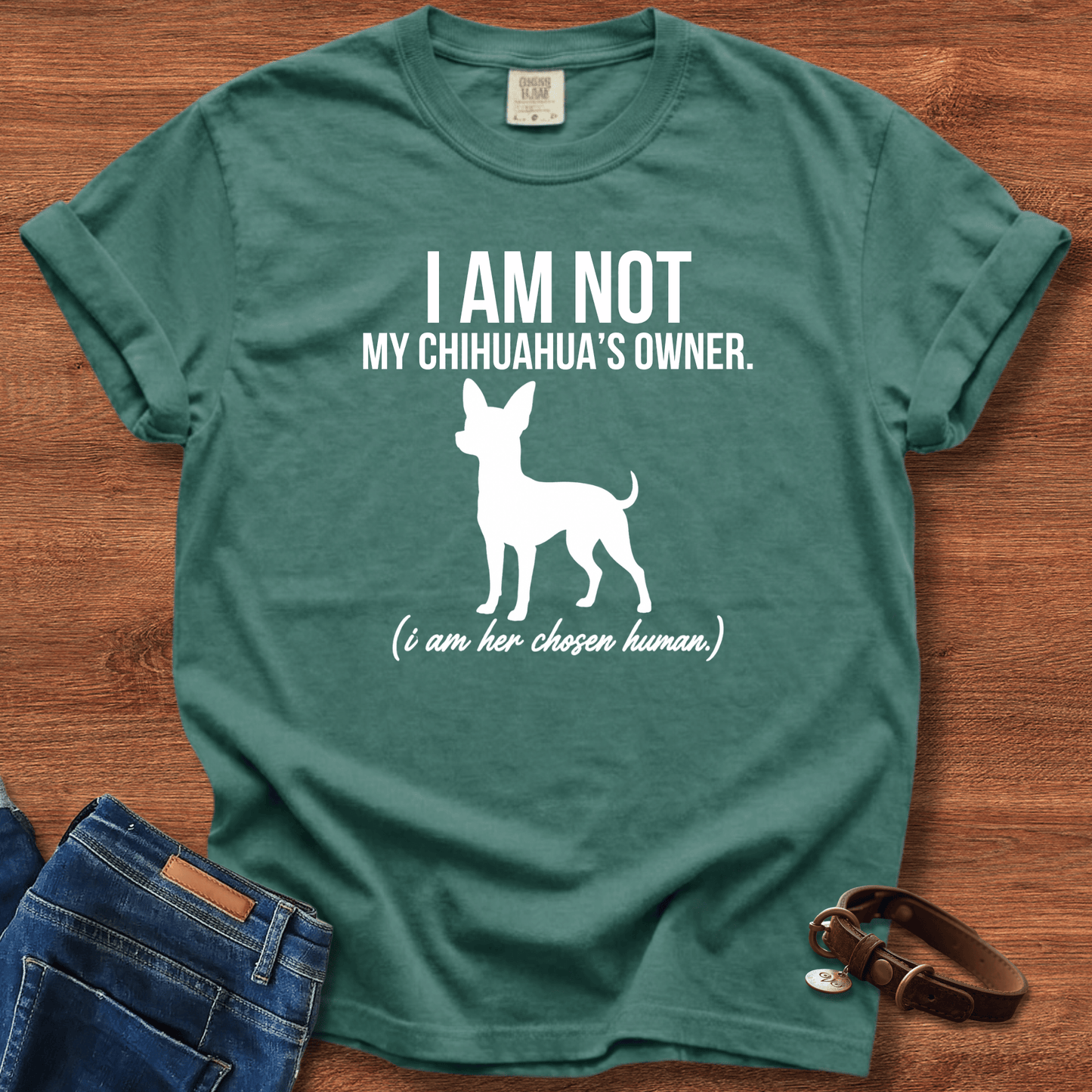 I Am Not My Chihuahua's Owner, I Am Her Chosen Human T-Shirt