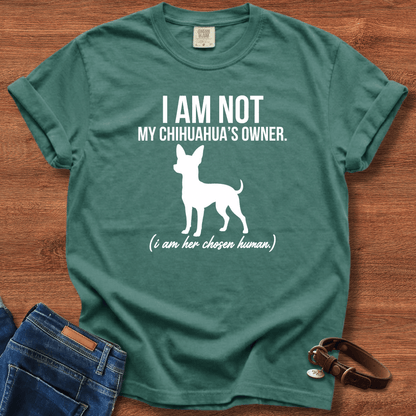 I Am Not My Chihuahua's Owner, I Am Her Chosen Human T-Shirt