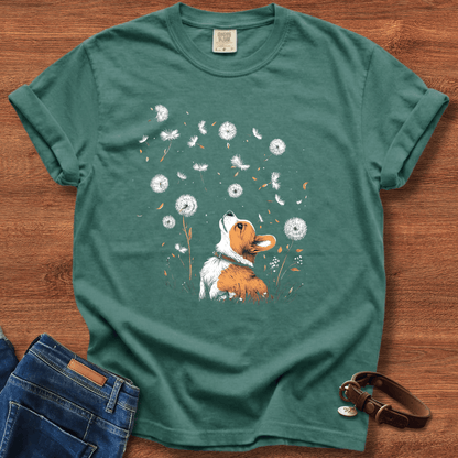 Corgi With Flowers T-Shirt
