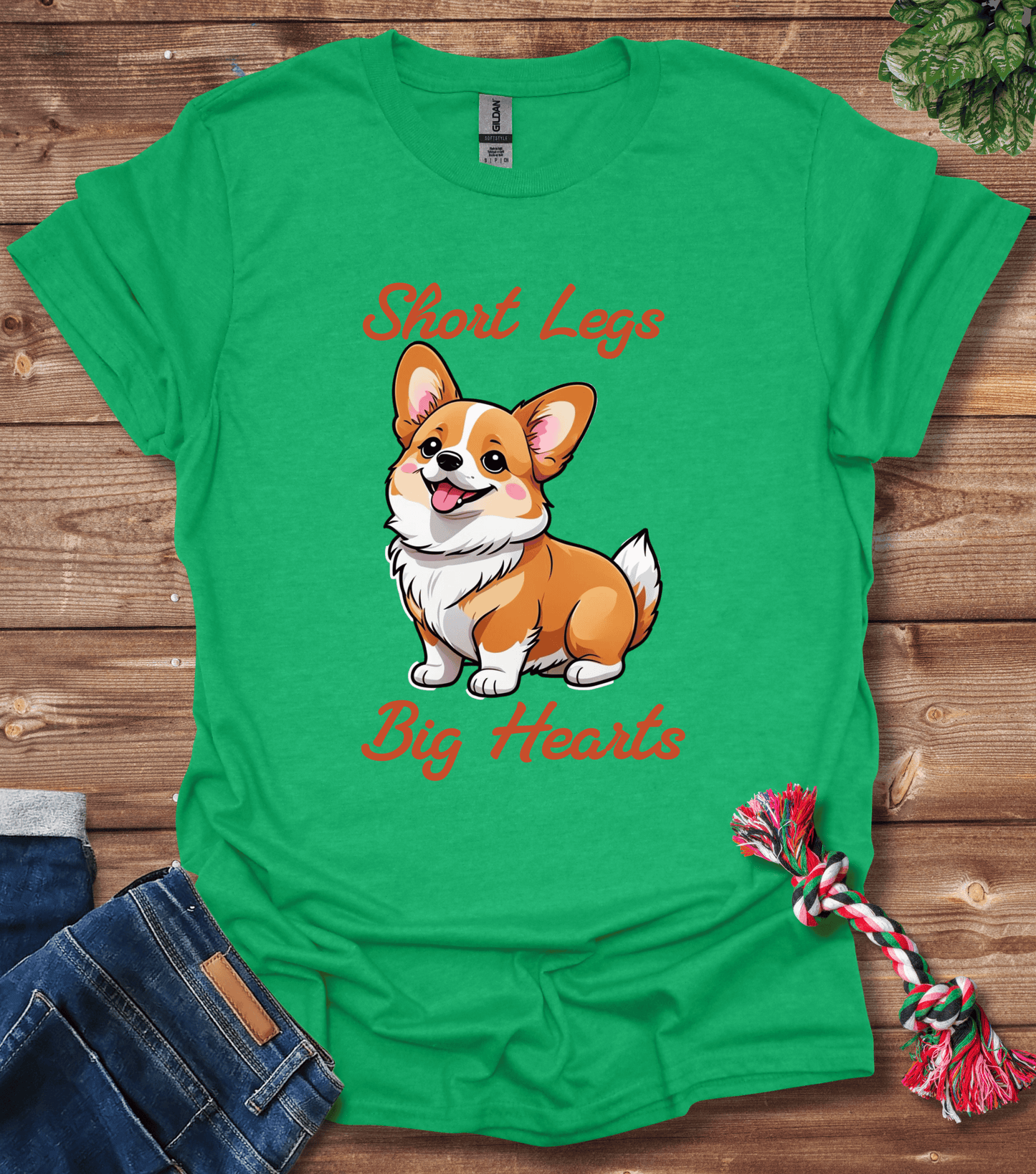 Corgi - Short Legs, Big Heart T-Shirt