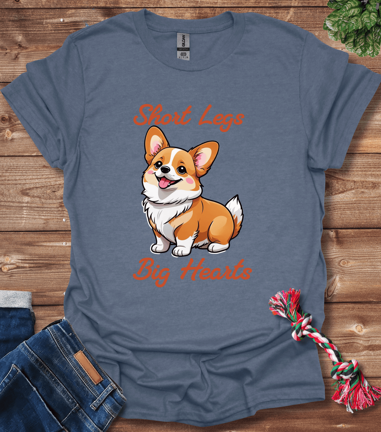 Corgi - Short Legs, Big Heart T-Shirt