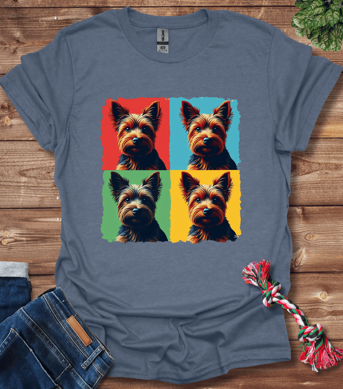 Colorful Yorkie T-Shirt