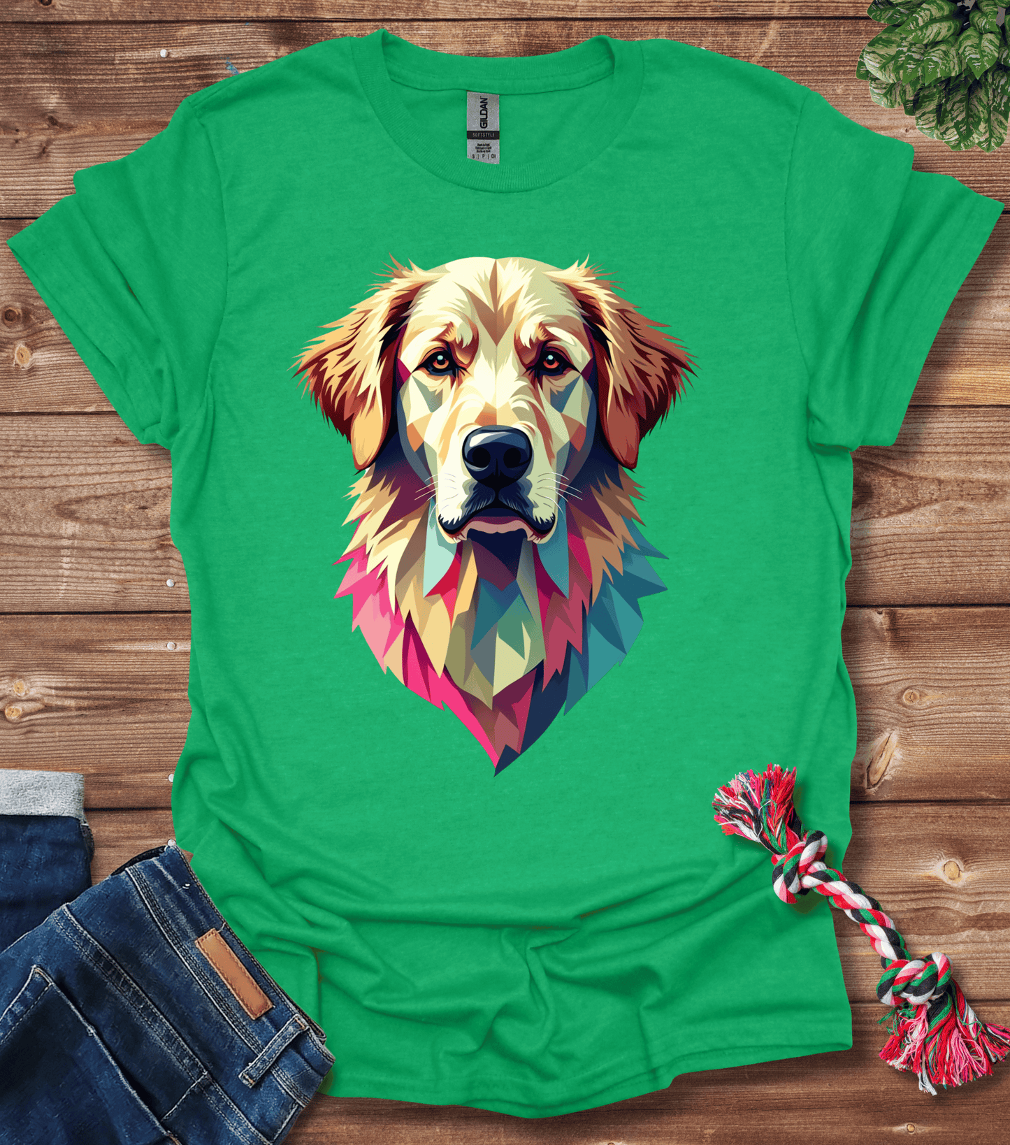 Neon Golden - Golden Retriever T-Shirt