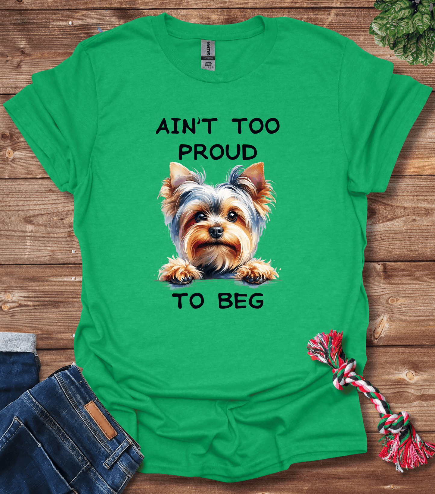 Ain't Too Proud To Beg - Yorkie T-Shirt