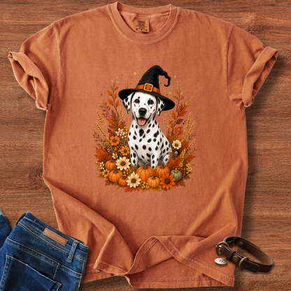 Dalmatian Halloween Witch T-Shirt