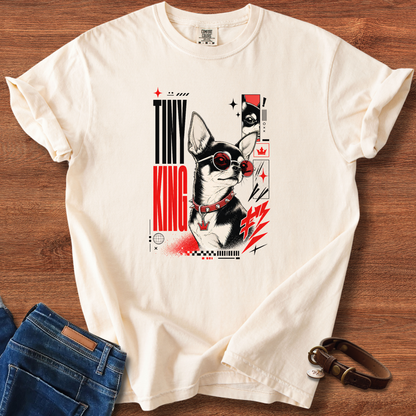 Chihuahua Tiny King In Glasses Manga T-Shirt
