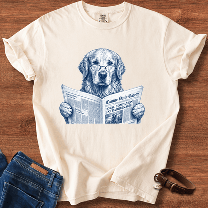 Golden Retriever Reading T-Shirt