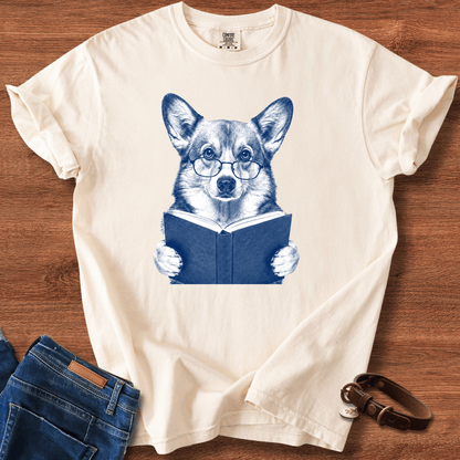 Corgi Reading T-Shirt