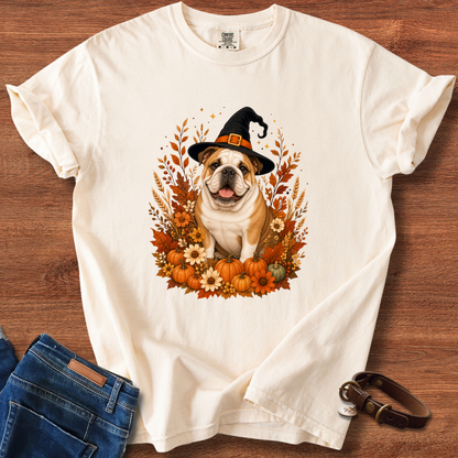 Bulldog Halloween Witch T-Shirt