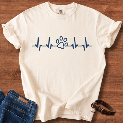 Dog Paw Heartbeat T-Shirt