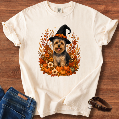 Yorkie Halloween Witch T-Shirt