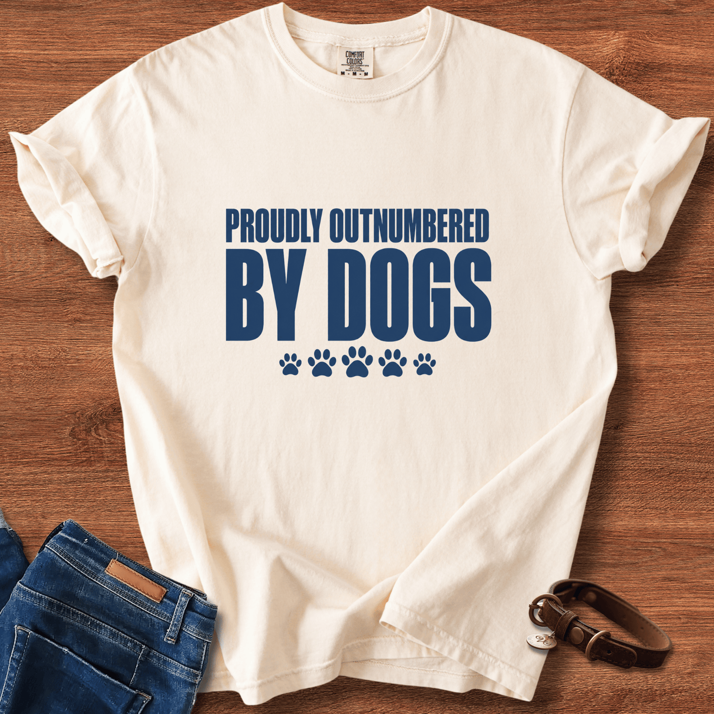 Proudly Outnumbered By Dogs T-Shirt