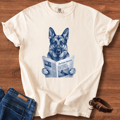German Shepherd Reading T-Shirt