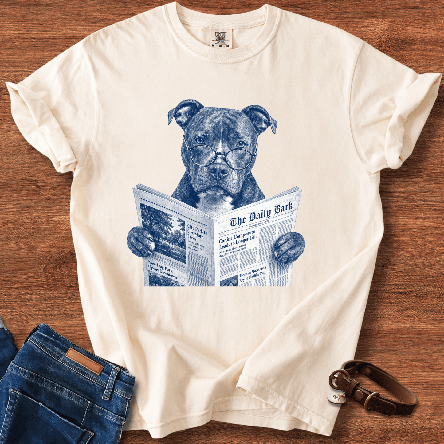 Pitty Reading - Pitbull Humor T-Shirt