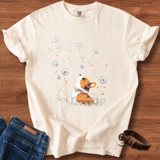 Corgi With Flowers T-Shirt