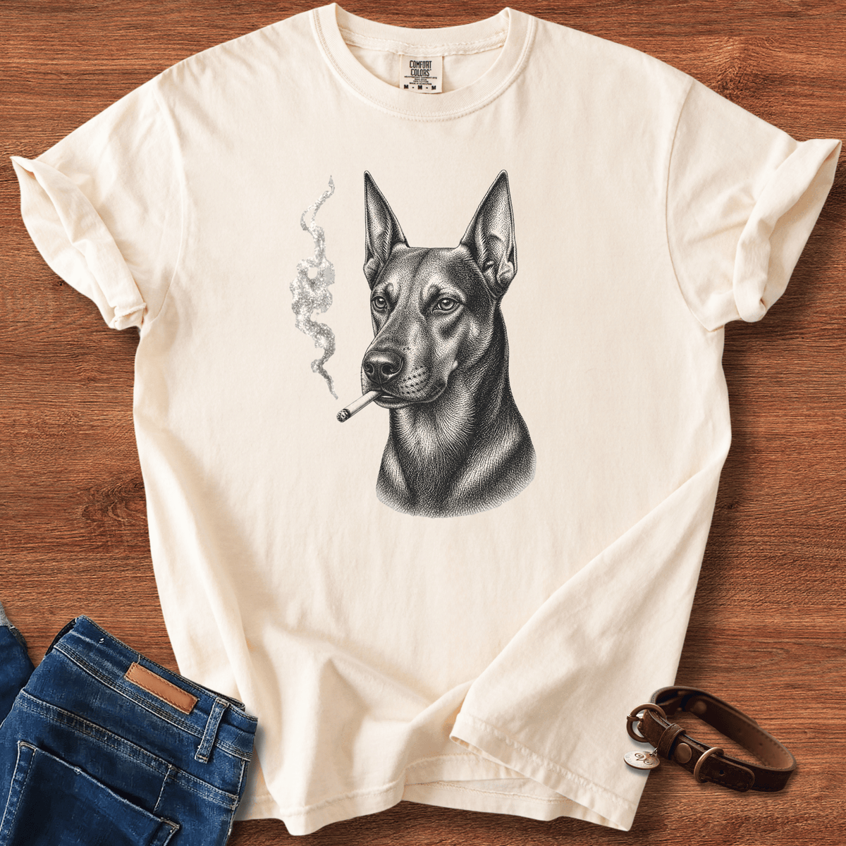 Doberman Shepherd Smoke T-Shirt