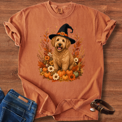 Labradoodle Halloween Witch T-Shirt