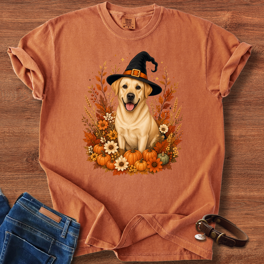 Labrador Retriever Halloween Witch T-Shirt